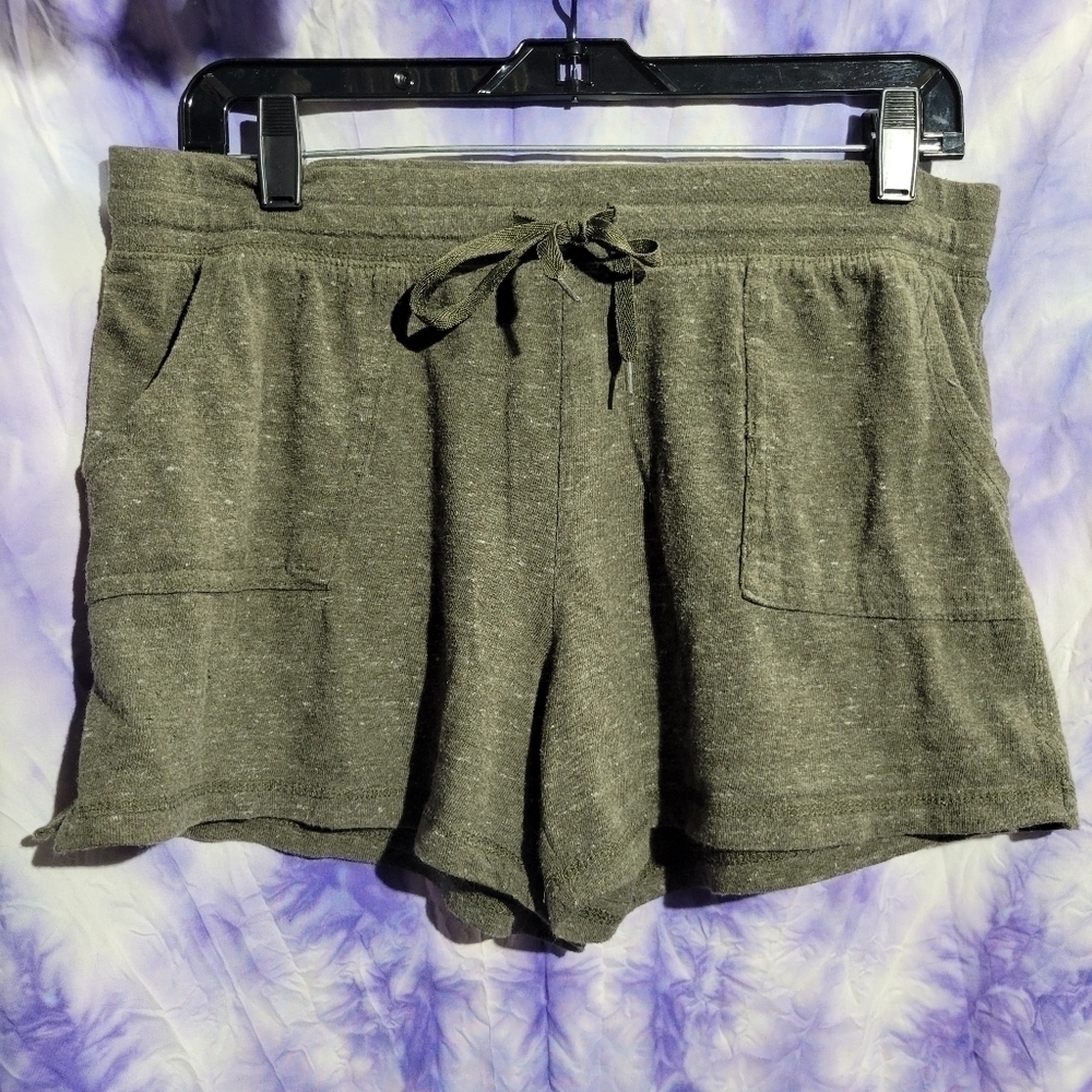 Athletic Works Women's Navy Green Drawstring Shorts Size L(12-14) - Picture 7 of 9